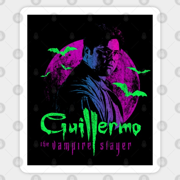 Guillermo the Vampire Slayer Sticker by huckblade